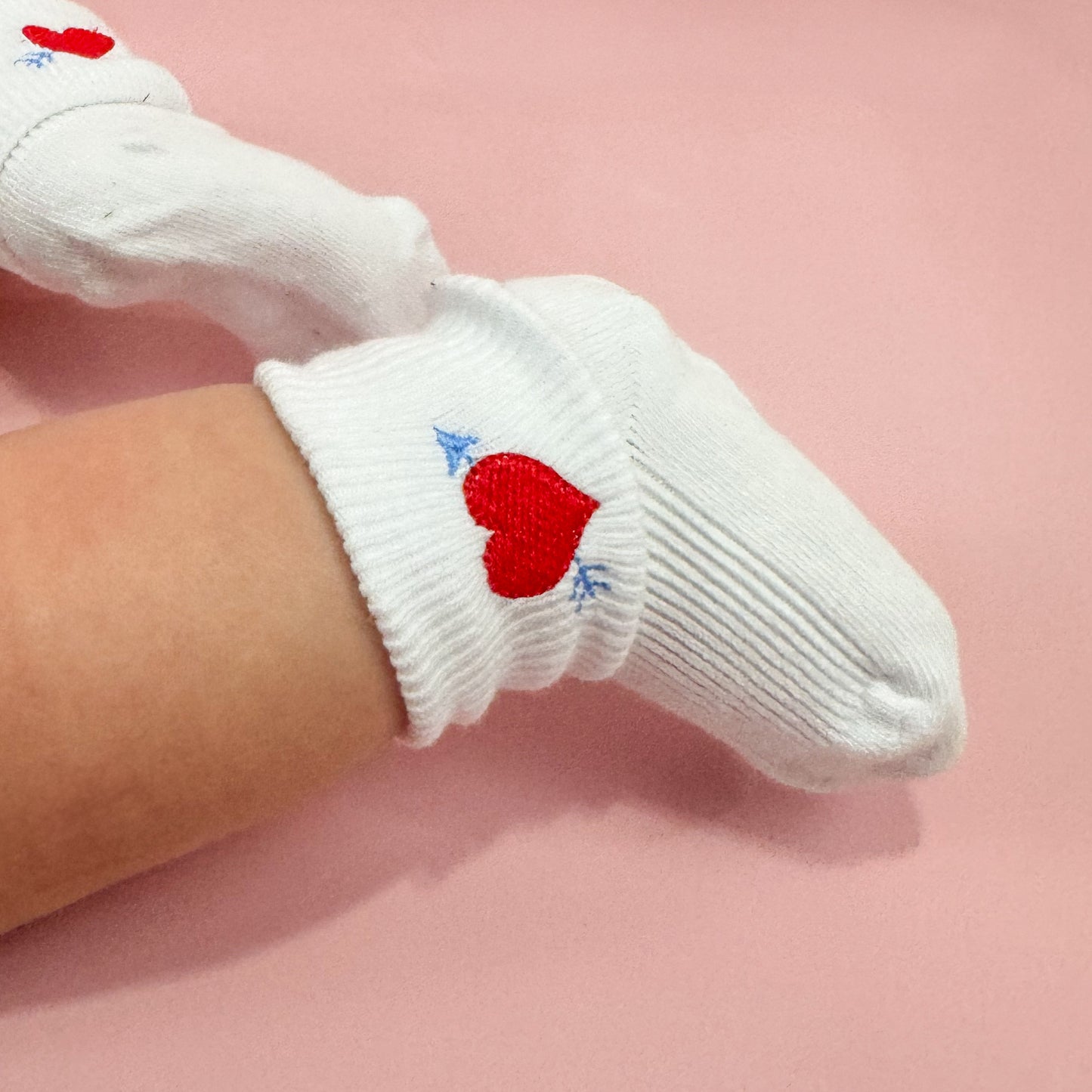 White Fold Over Socks