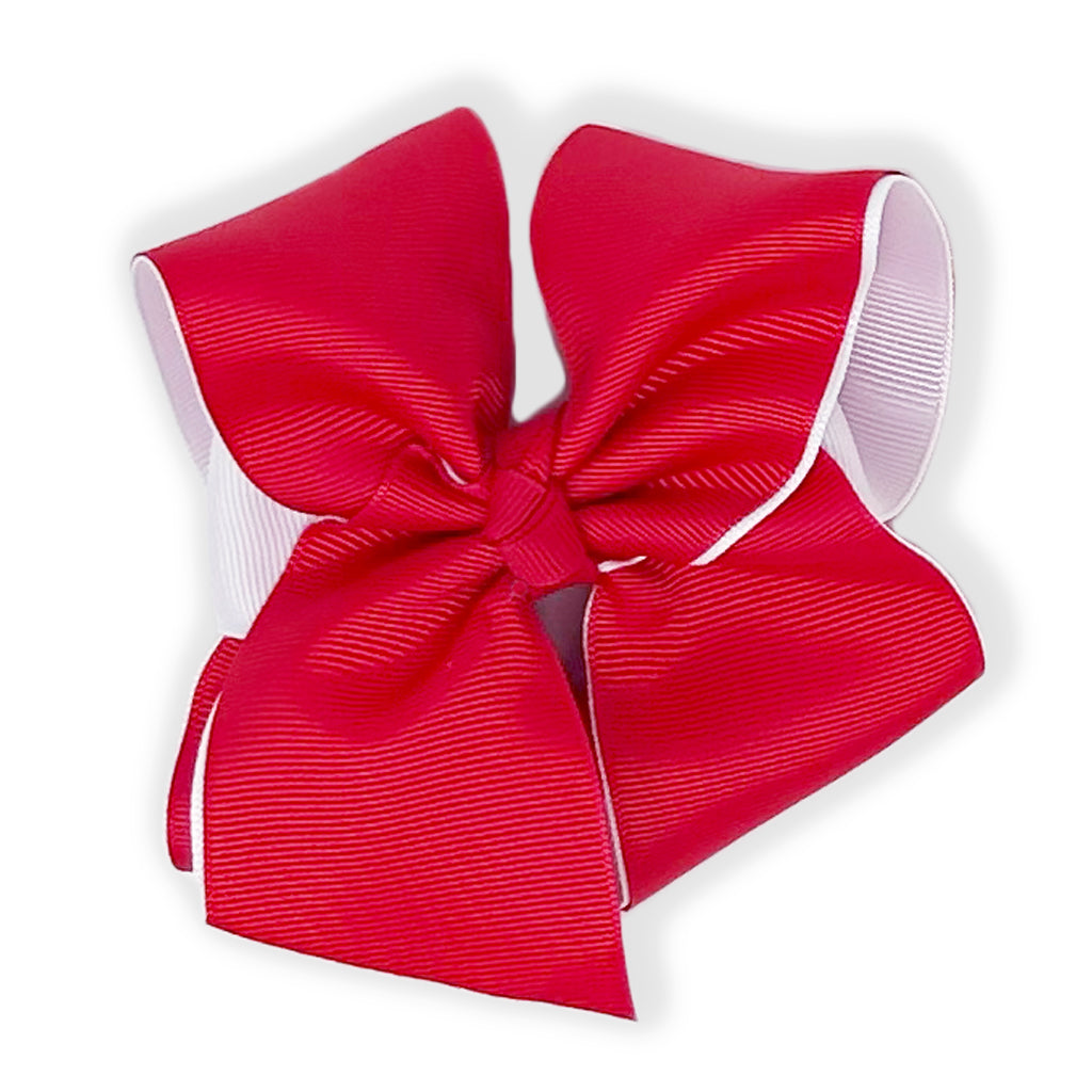 Red & White Double Layer Bow