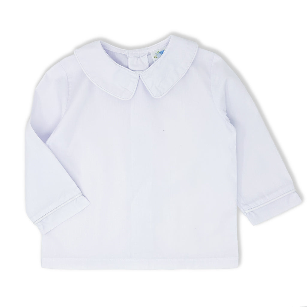 Boys Long Sleeve Peter Pan Collar Shirt