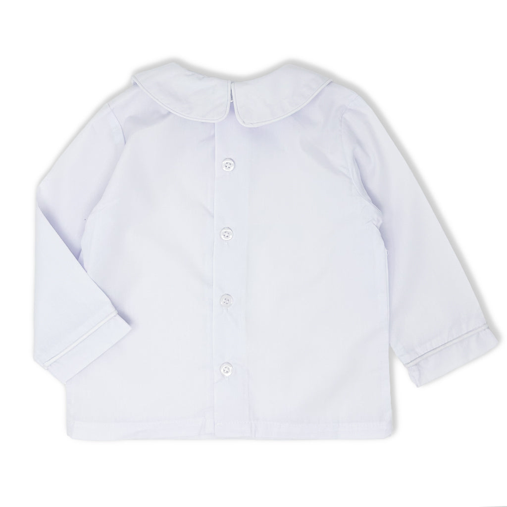 Boys Long Sleeve Peter Pan Collar Shirt