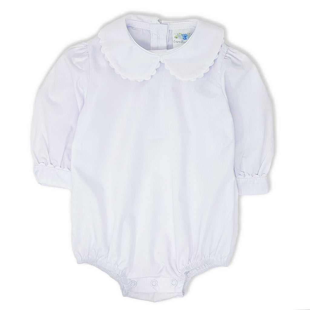 Girls Long Sleeve Peter Pan Collar Bodysuit