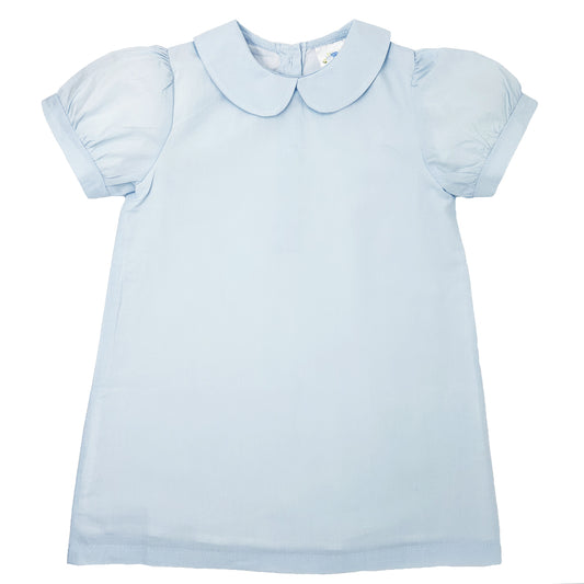 Girls Light Blue Dress Monogram Blanks