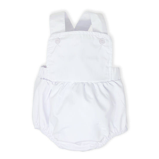 Boys White Sunsuit Embroidery Blank